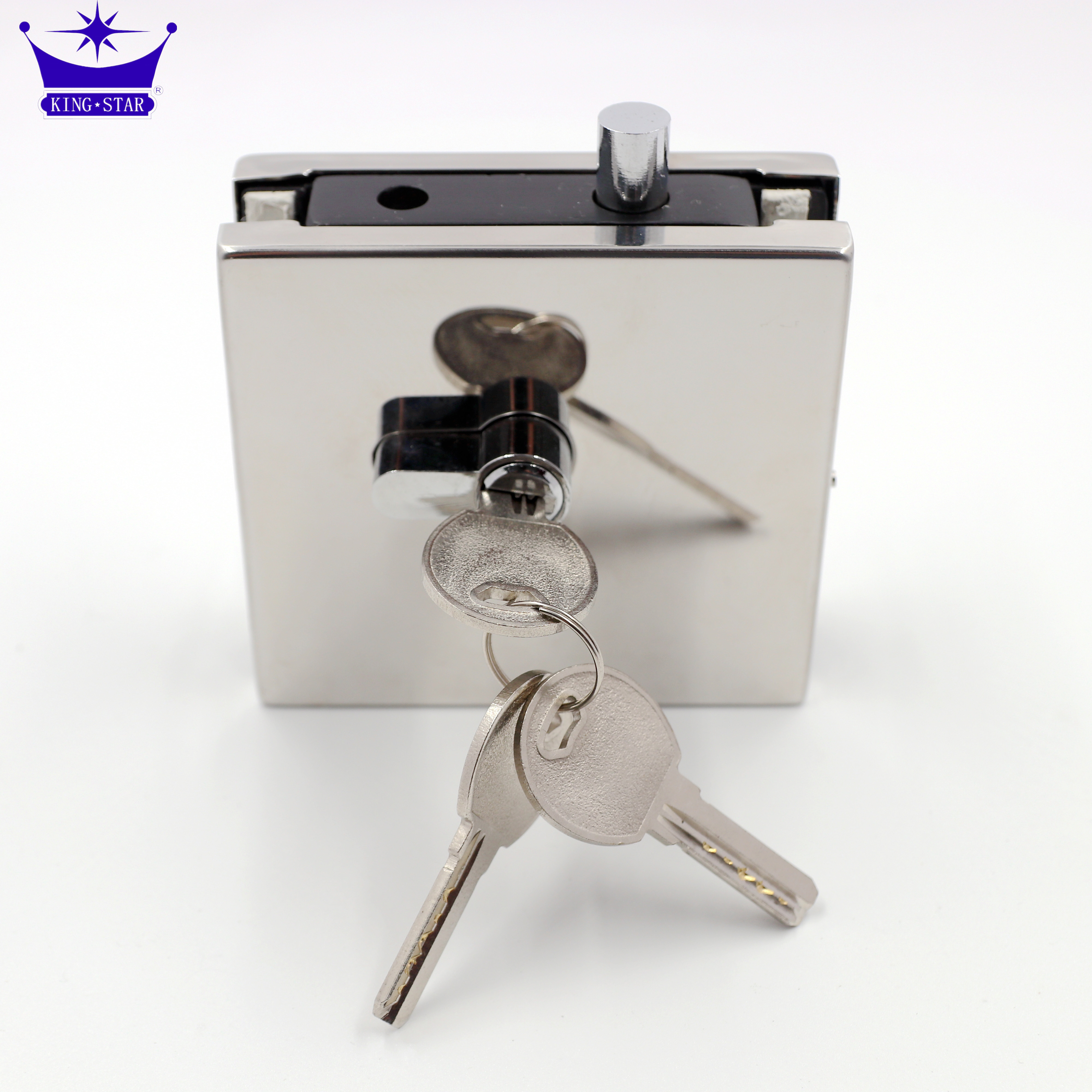 Cylindrical lock double sided indoor bottom glass door lock