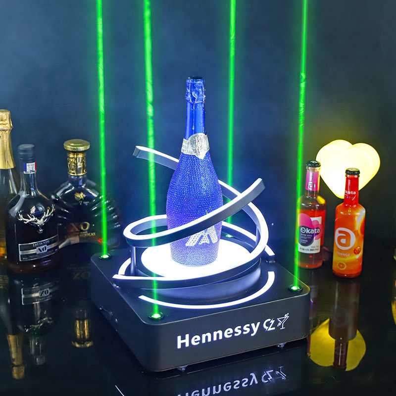 High quality LED light acrylic bottle display single led glorifier wine display holder Single Bottle wine rack