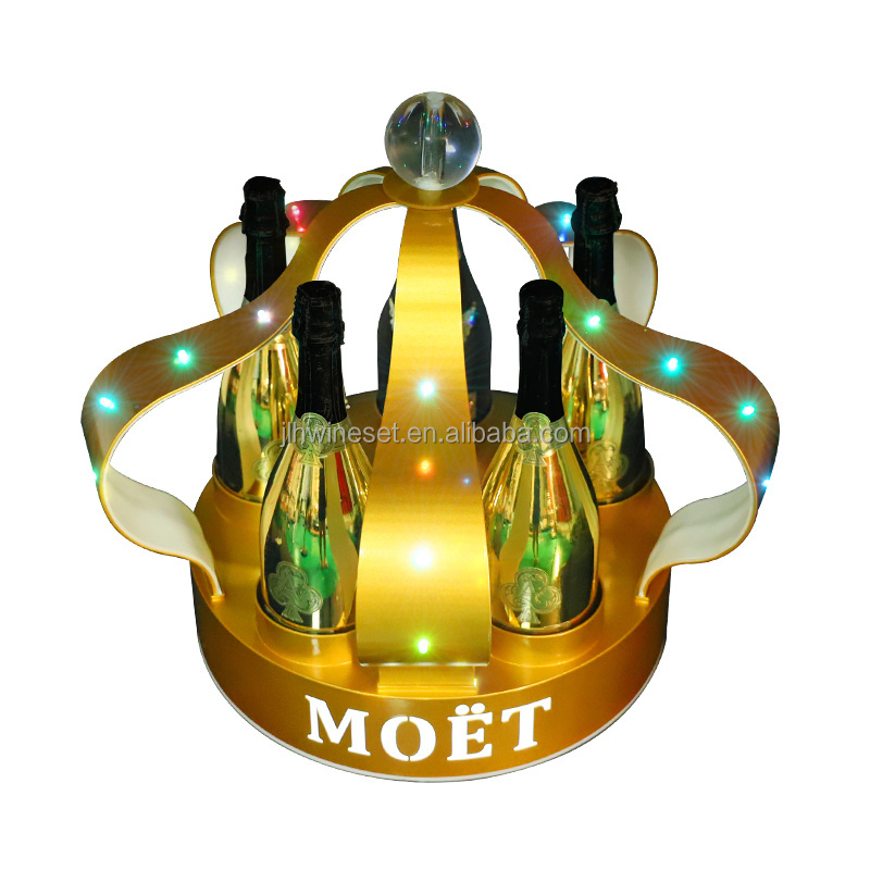 New nightclub Metal Crown Wine display Stand LED Bottle service presenter Glorifiers Display Rack