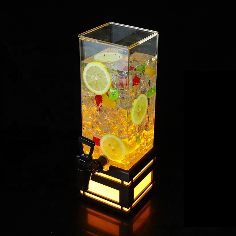 3L/2L square Wine Beer Tower Beverage Juice Dispenser with LED Colorful Lights for Bar Party Restaurant Cold Drink beer tower