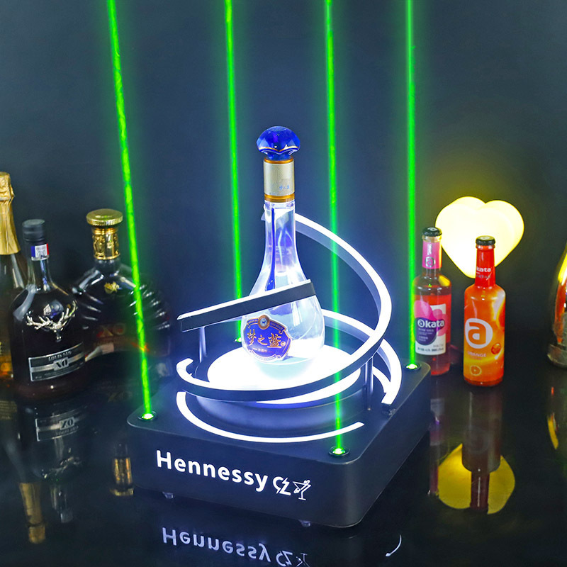 High quality LED light acrylic bottle display single led glorifier wine display holder Single Bottle wine rack