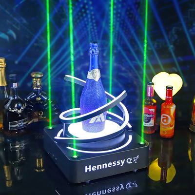 High quality LED light acrylic bottle display single led glorifier wine display holder Single Bottle wine rack