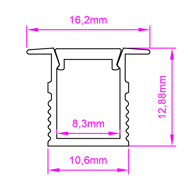 Ceiling Alu Profil Channel housing Recessed Architectural Drywall Gypsum Wall Plaster in LED Aluminium Profile