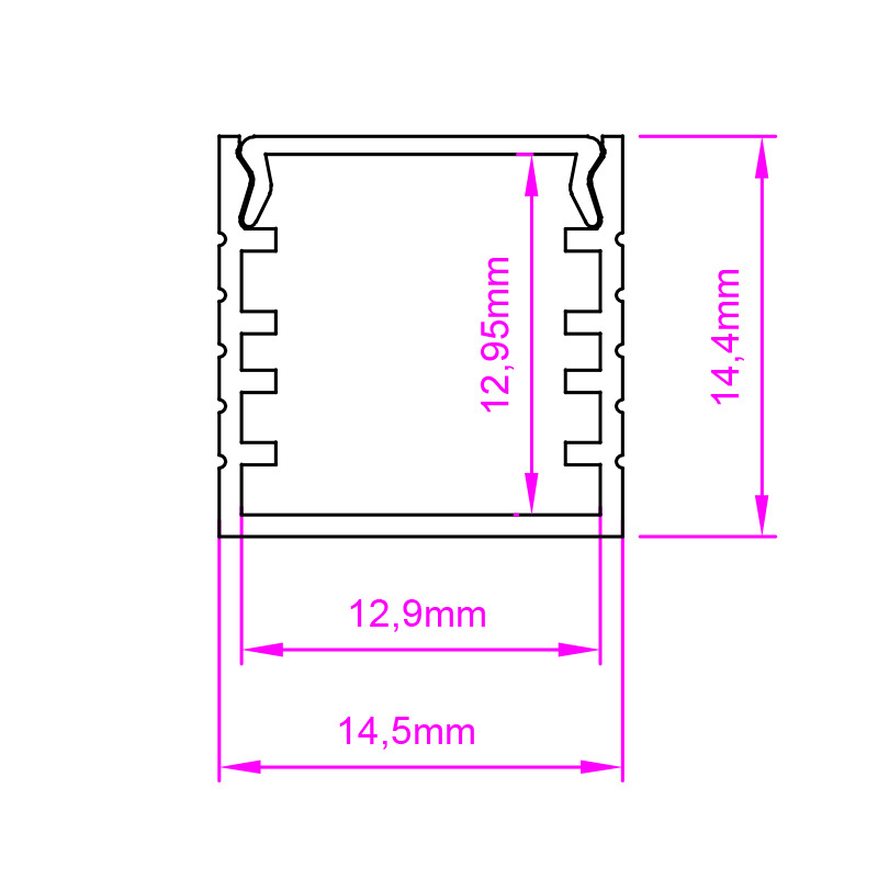 For Aluminum Led Light Profile Opal And Smoke Gray Milky Frosted Satine Polycarbonate Diffuser Cover