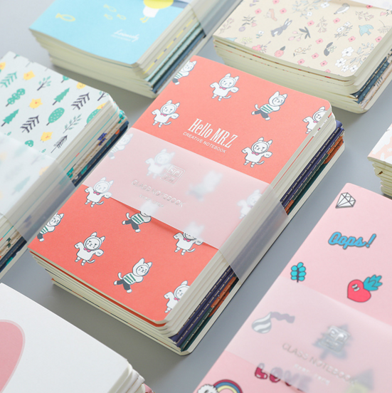 Korean middle school students small fresh stationery pocket notebook small portable notepad