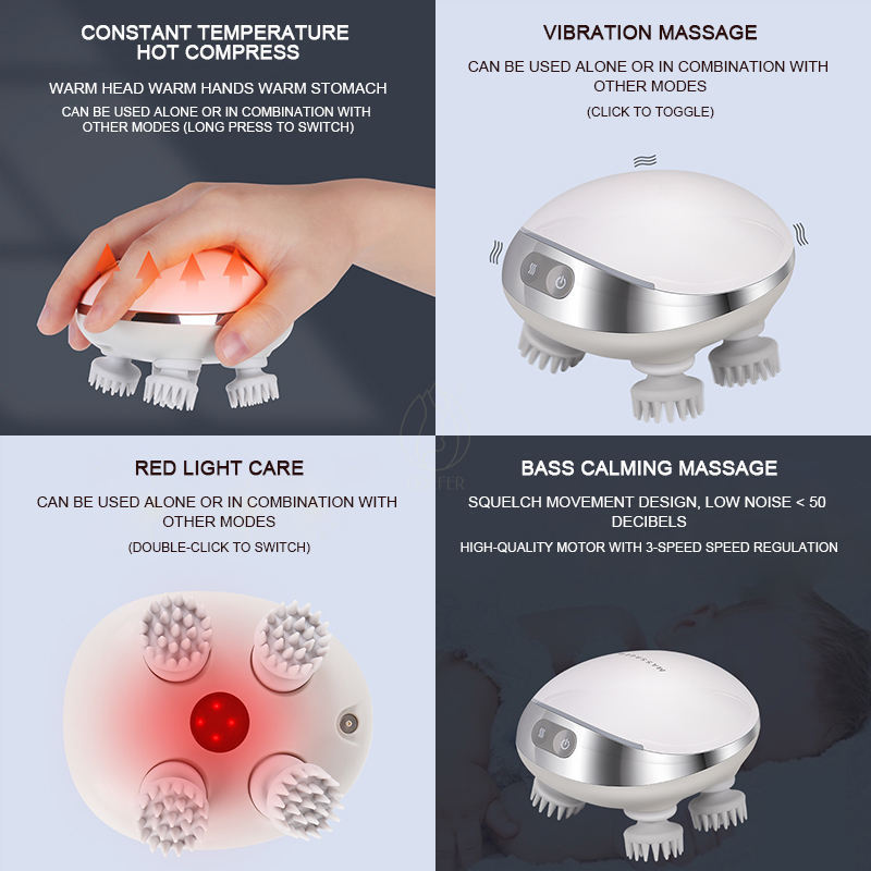 New Product Ideas 2023 Head Han Hot Selling Stainless Steel Handy Supplier Electric Scalp Massager