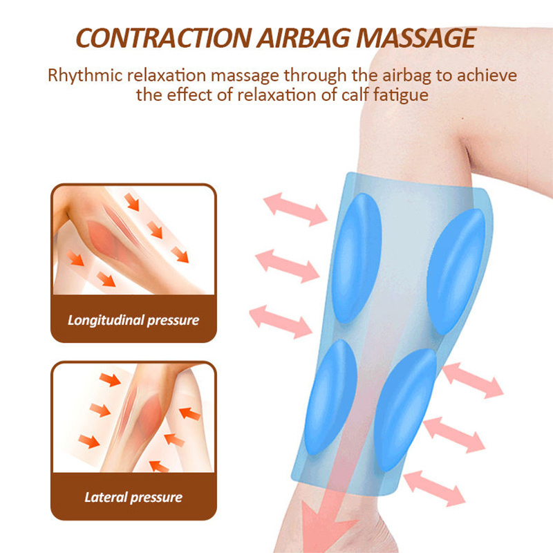 Leg Compression Massager Recovery Boots Vibrating Thigh Calf Foot Full With Knee Heat Leg Massager