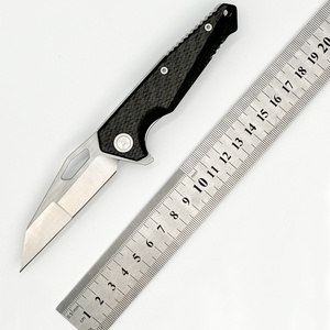 High quality CNC carbon fiber handle D2 blade tactical pocket knife