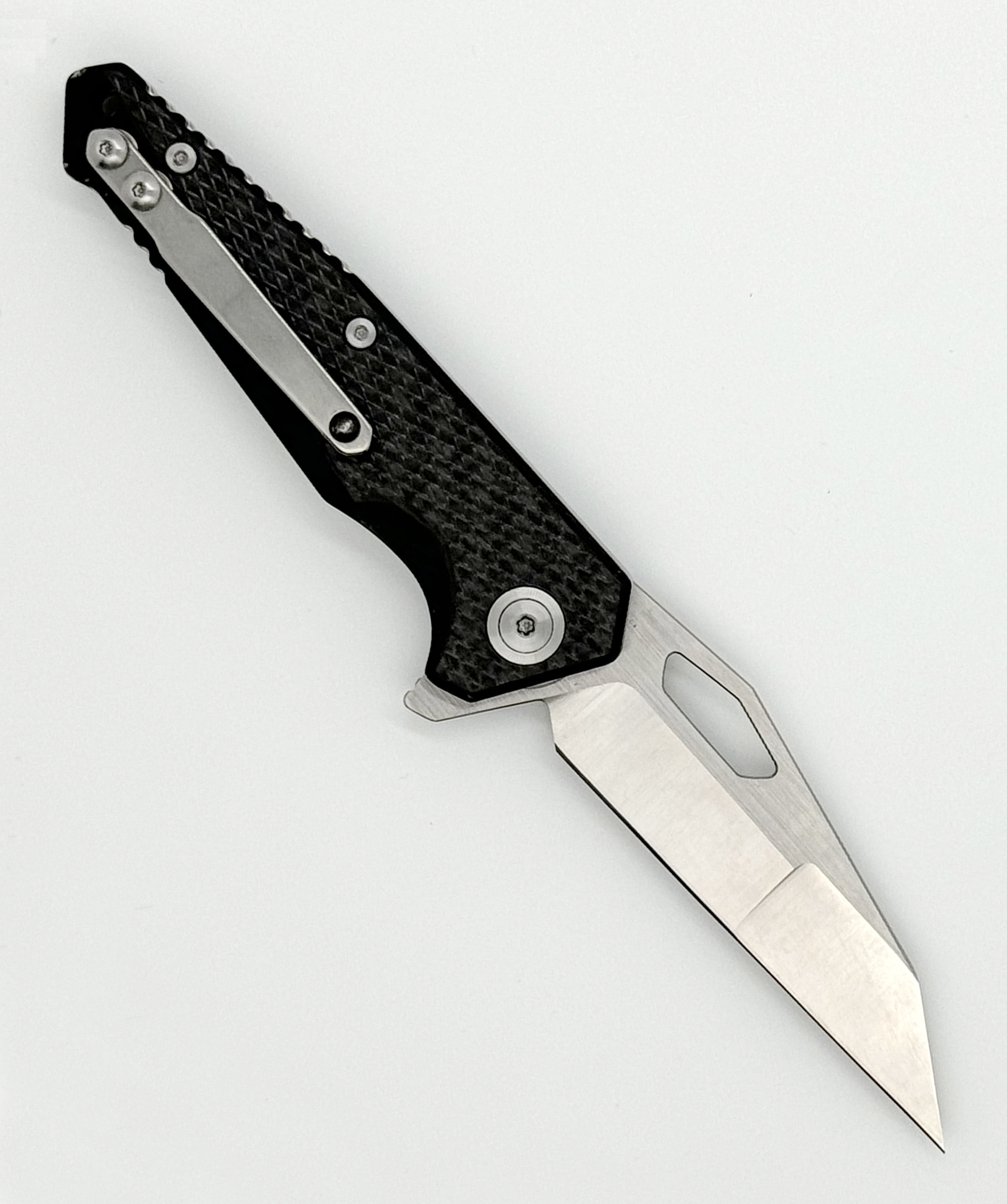 High quality CNC carbon fiber handle D2 blade tactical pocket knife