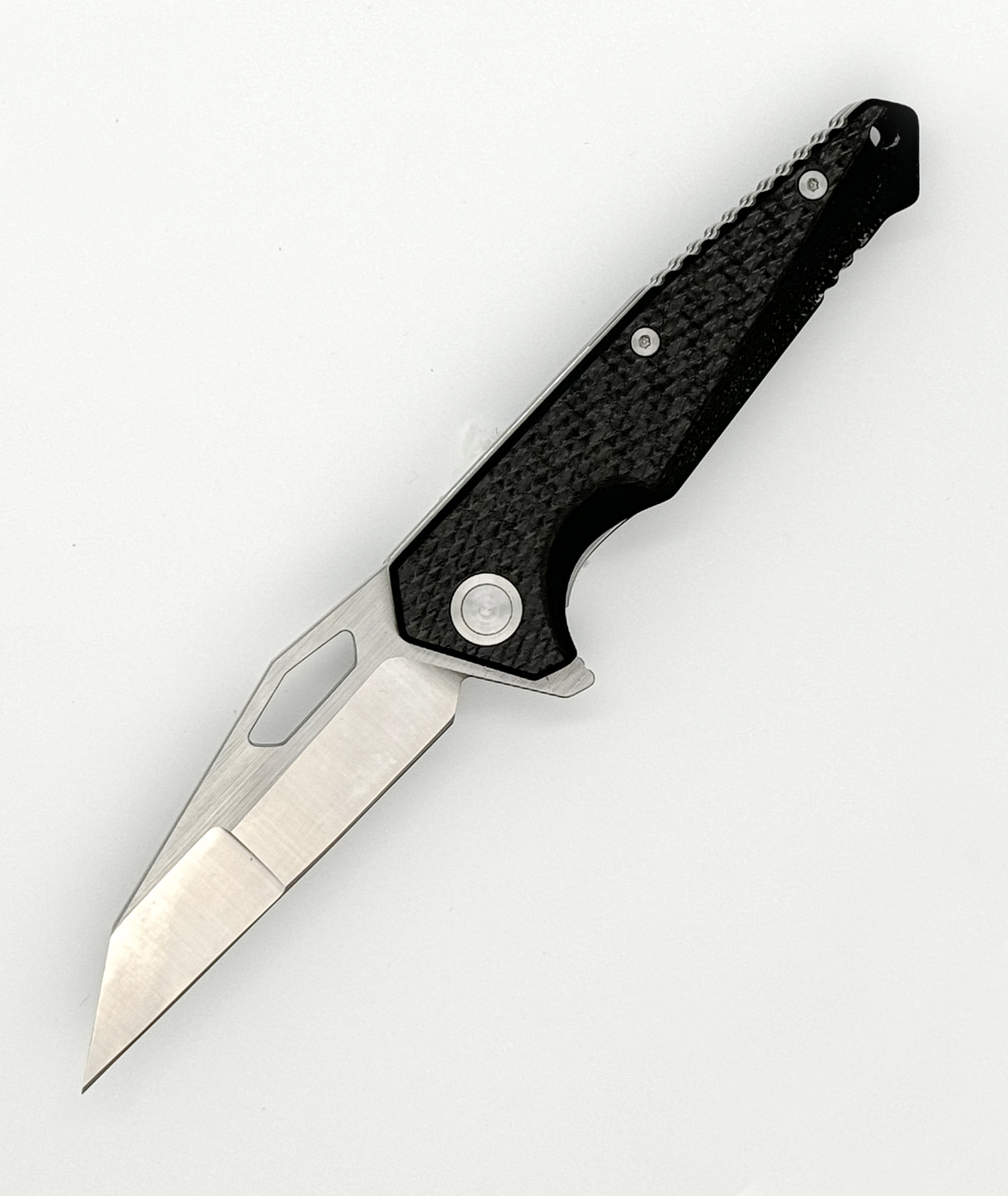 High quality CNC carbon fiber handle D2 blade tactical pocket knife