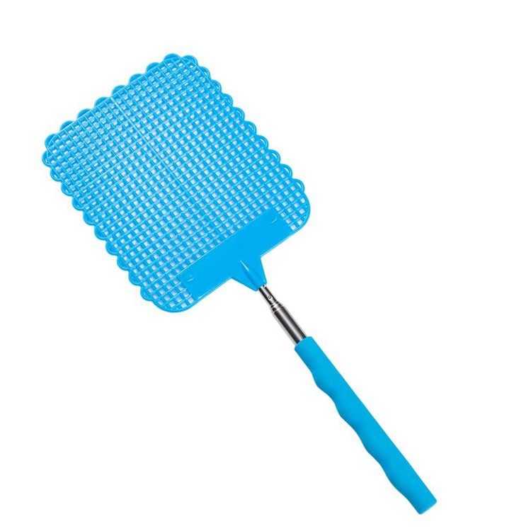 Telescopic Fly Swatters Durable Plastic Fly Swatter Telescopic Flyswatter with Stainless Steel Handle for Indoor/Outdoor