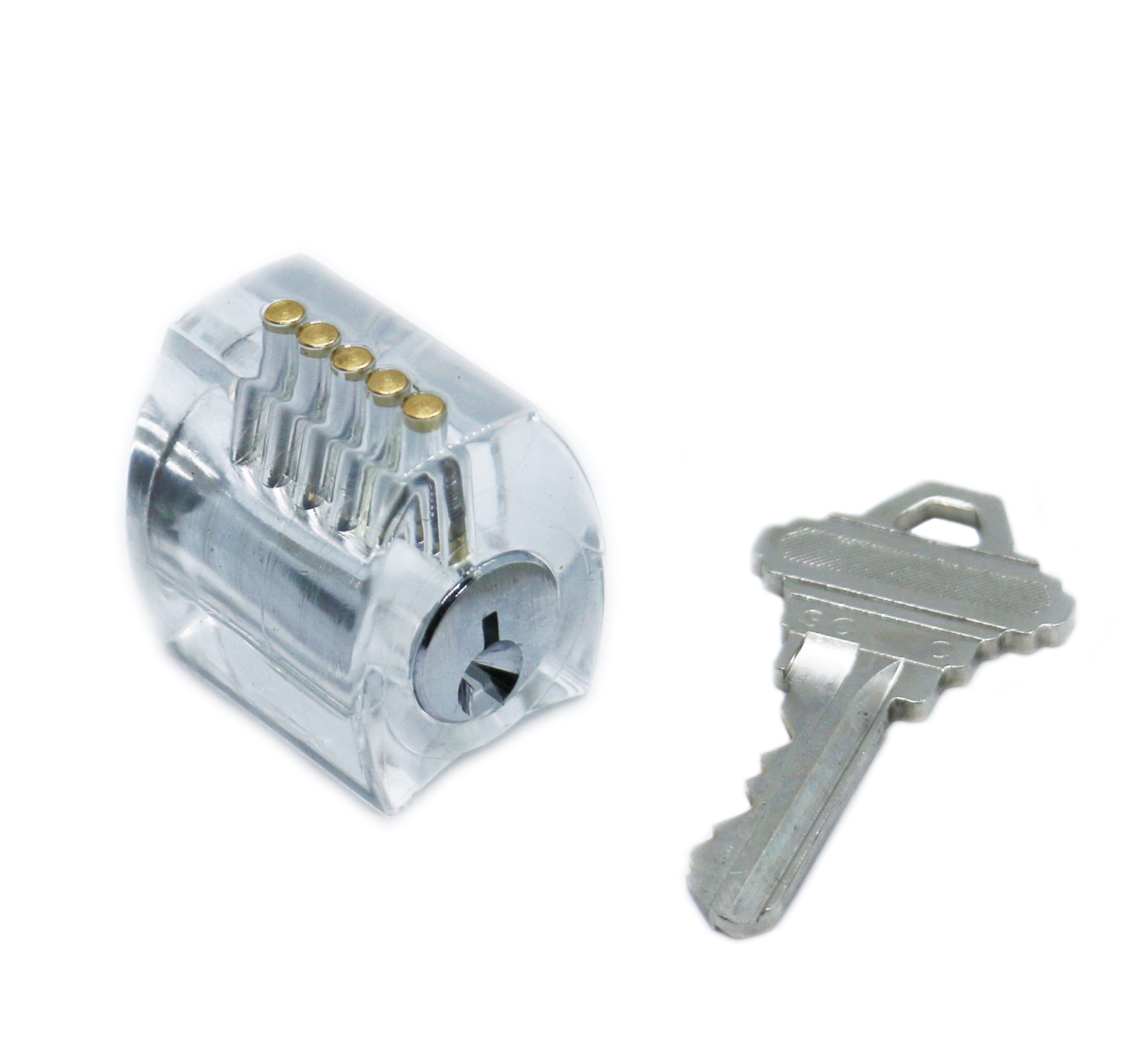 Top Quality Clear 1/2 Locksmith Tools Transparent Practice Cylinder Lock Picking