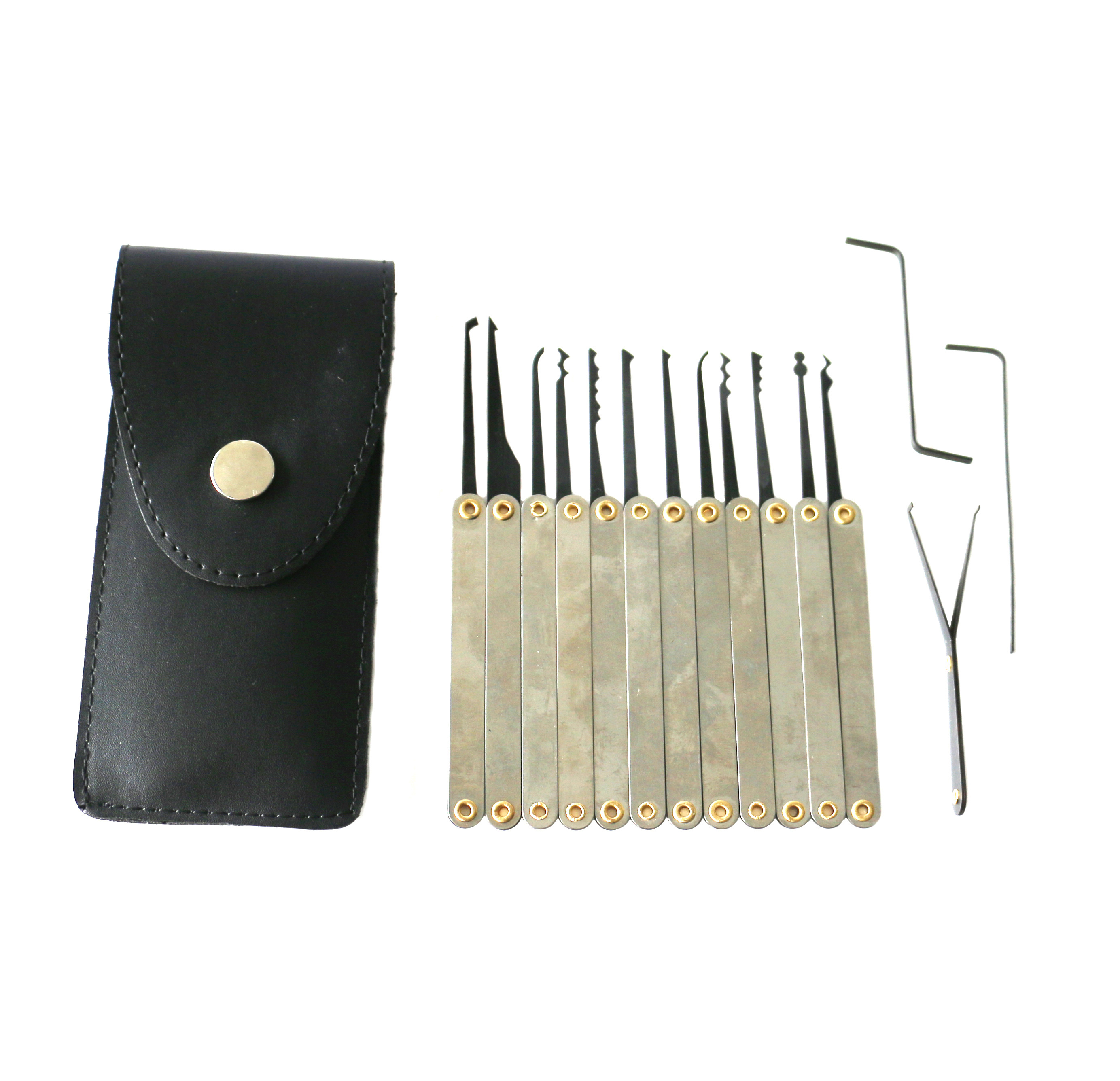 Clear Padlock With 15pcs Practice Stainless Steel Pick Locksmith Lockpick Tools Set