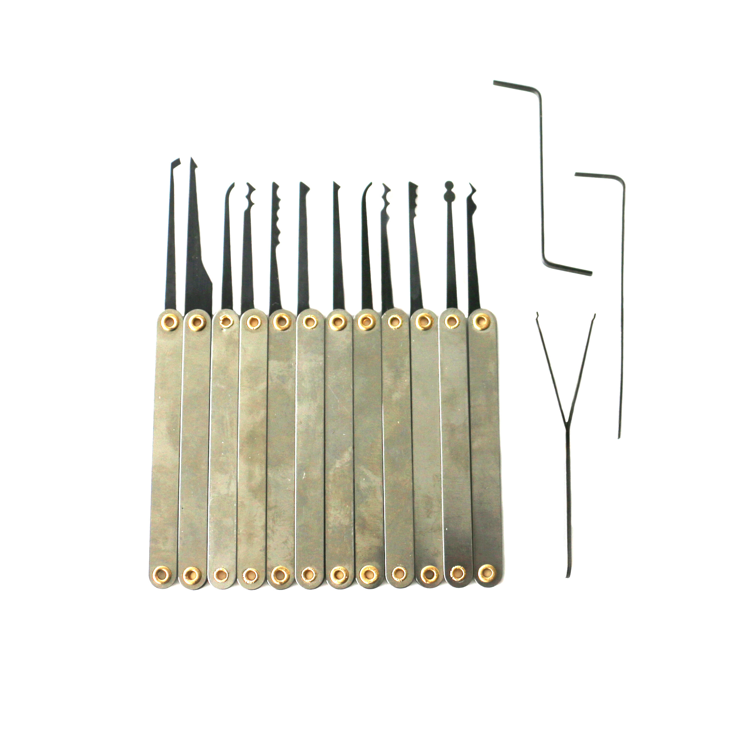 Clear Padlock With 15pcs Practice Stainless Steel Pick Locksmith Lockpick Tools Set