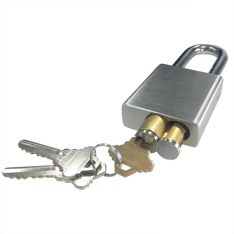 Brass Padlock LFIC Cylinder Replaceable Core Safety Door Lock