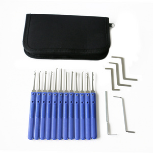 17pcs Locksmith Supplies Tools Practice Lock Pick Set Stainless steel Lock Picking