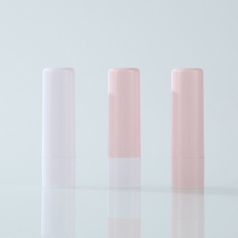 Mini Cosmetic Container Refillable Chapstick Tube Pink Lipstick Tubes Printed Lip Balm Stick