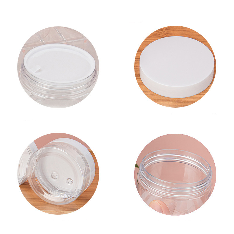 Custom Pet Candy Packaging Plastic Jars Transparent Gold Lid with Aluminium Clear White Amber 50ml 80ml 100ml 8oz 4 Oz Cosmetic