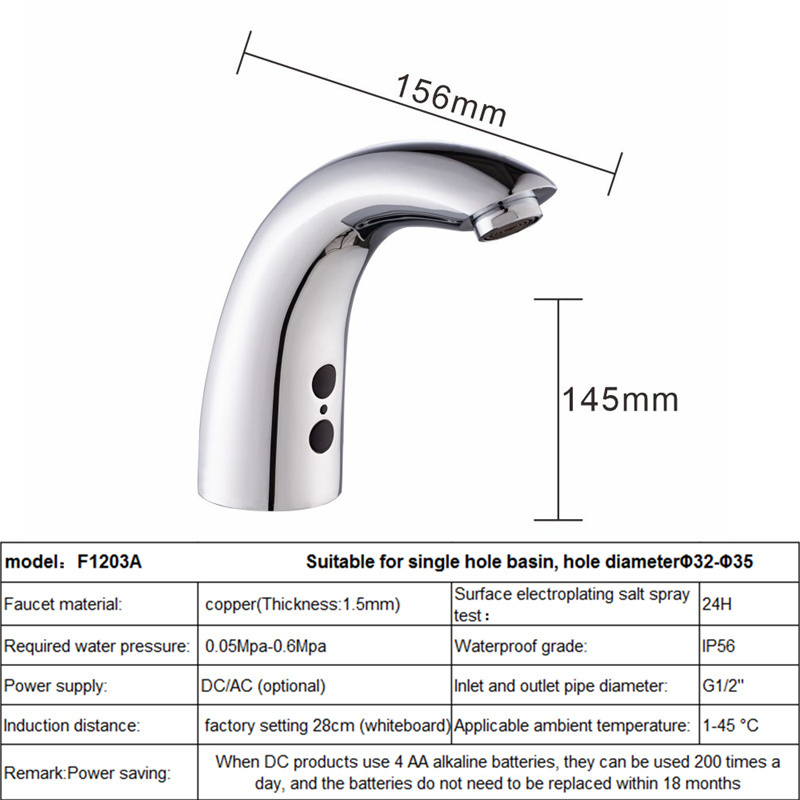 2024 Touchless Bathroom Sink Faucet with Temperature Control Mixing  Commercial Automatic Motion Sensor Faucet Hot Cold Mixer