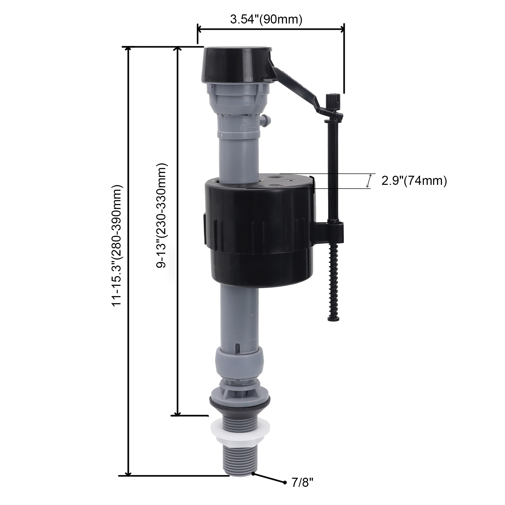 High Quality Universal Adjustable Toilet Fill Valve for Toilet Replacement Kit