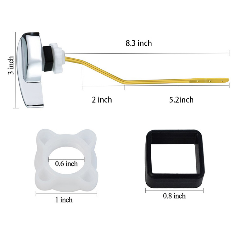 Side mount toilet flush handle lever for TOTO  Kohler toilet tank