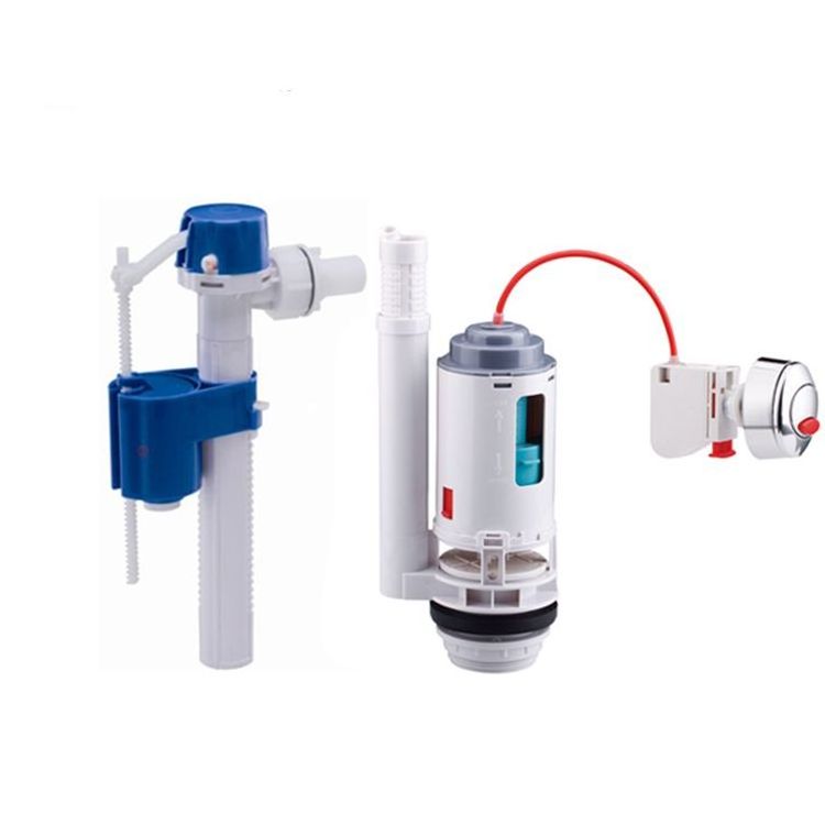 Universal cistern dual flush mechanism for two piece toilet fill valve flush valve