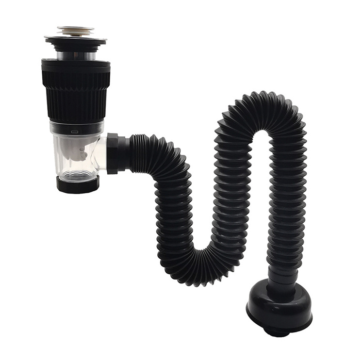 Anti-odor And Insect-proof Easy To Install Abs Sink Basin Drain hose Bathroom Waste Pop Up Drainer