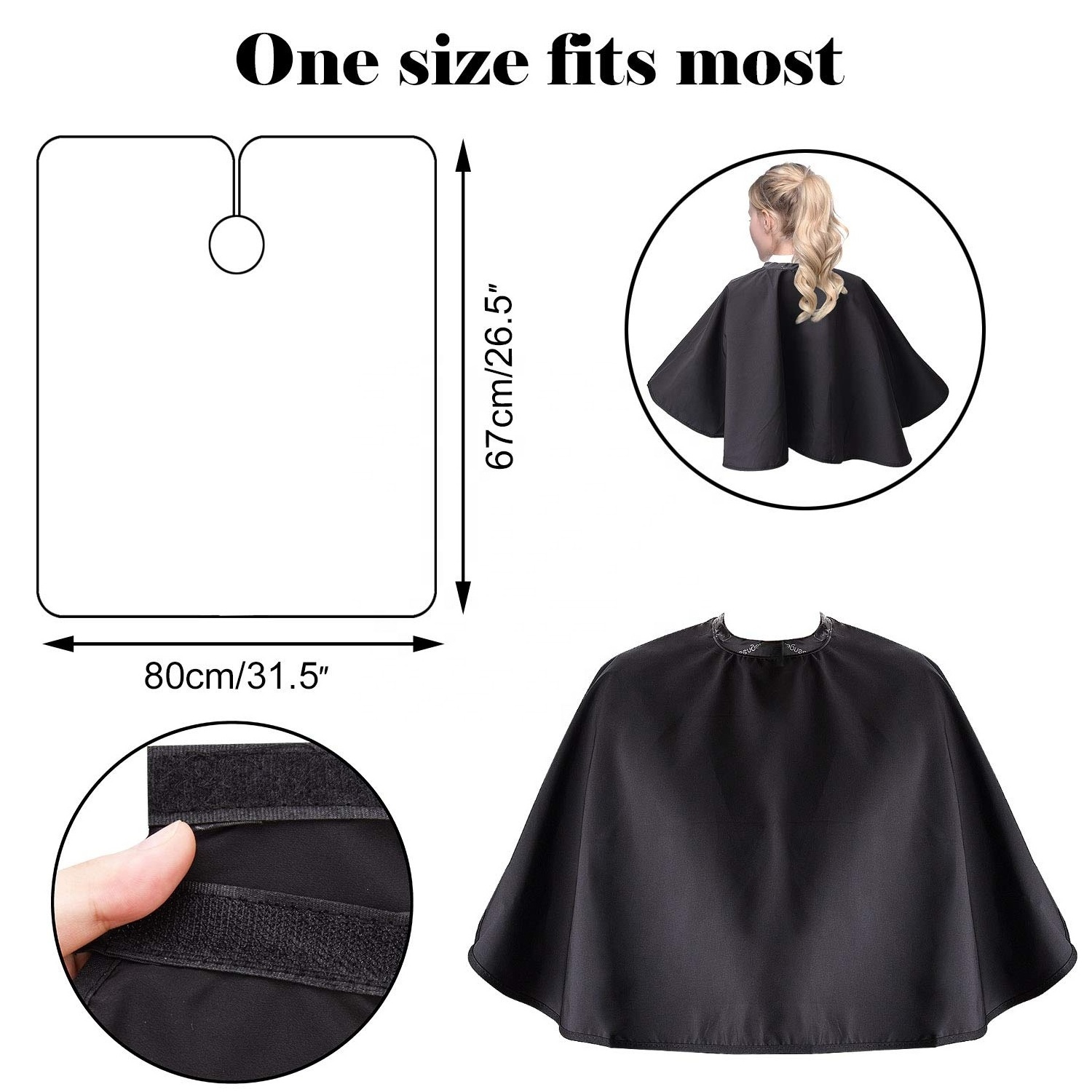 Makeup Cape Shortie Makeover Bib for Beauty Salon Smock for Clients Hairdressing Shampoo Cape for Beautician Stylist