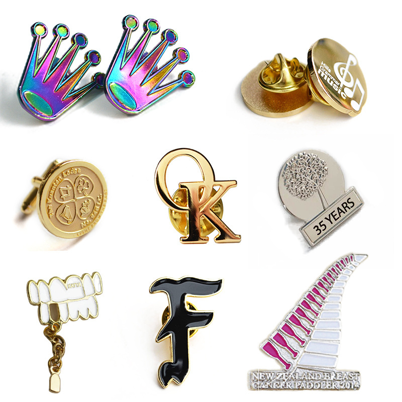 Custom Made Metal Brooch Pin Hard Soft Enamel Badges with Custom Logo Mini Lapel Pins for Hat & Shirt 1 Color Print