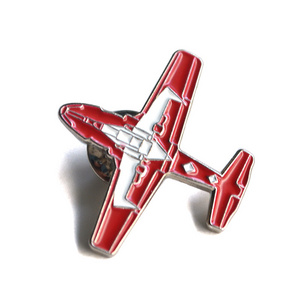 Manufacturer Custom 3D Metal Airplane pin badges Hard Soft Enamel Hat Pin Aircraft Model Lapel Pin