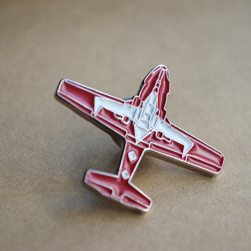 Manufacturer Custom 3D Metal Airplane pin badges Hard Soft Enamel Hat Pin Aircraft Model Lapel Pin