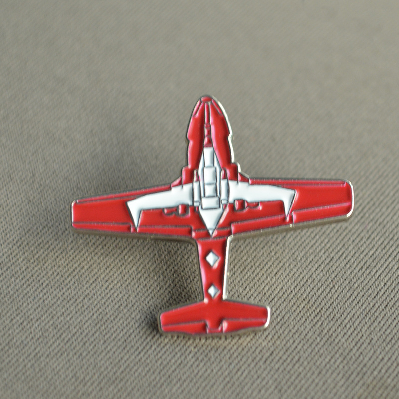 Manufacturer Custom 3D Metal Airplane pin badges Hard Soft Enamel Hat Pin Aircraft Model Lapel Pin