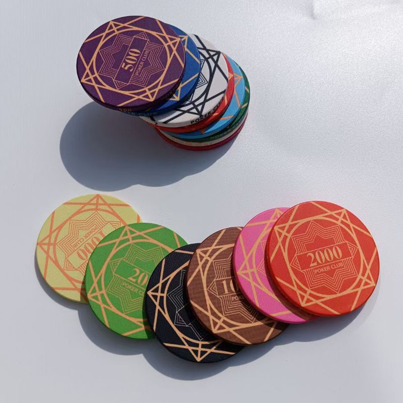 Wholesale Plastic Clay ABS Golf Poker Chip Ball Marker with Custom Sticker or Blank Sticker Sublimation Ceramic Poker Chip