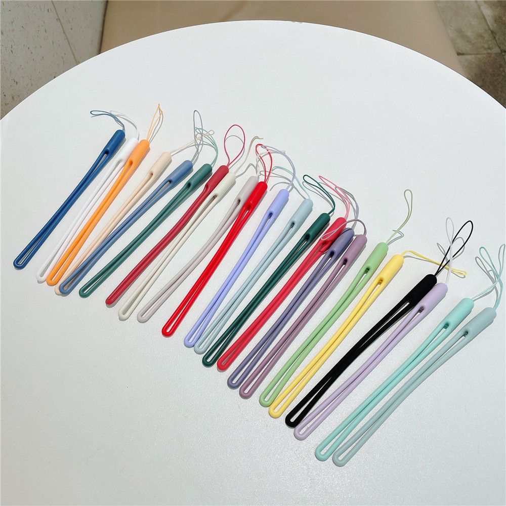 Wrist Lanyard Phone Strap Silicone Wristlet Small Short Liquid Silicone Rubber Charms For Cellphone Umbrella Water Bottle Camera