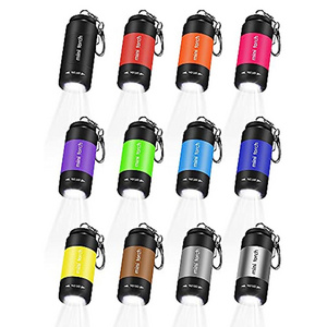 Wholesale USB Rechargeable Led Torch Self Defense Set Alarm Bulk Mini Keychain Flashlight Colorful Multicolor High-Powered Lamp