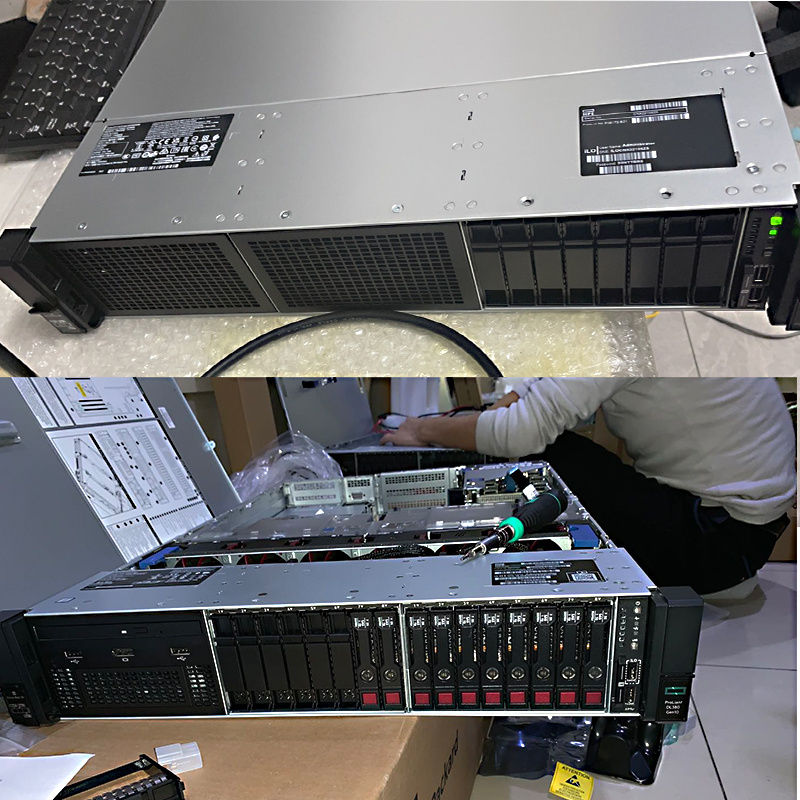 AI server Hot selling 2U rack Server 2*Intel Xeon 8358 8*HPE 32GB P408i-a  2*800W Rails 2u rack dl380 gen10 plus server