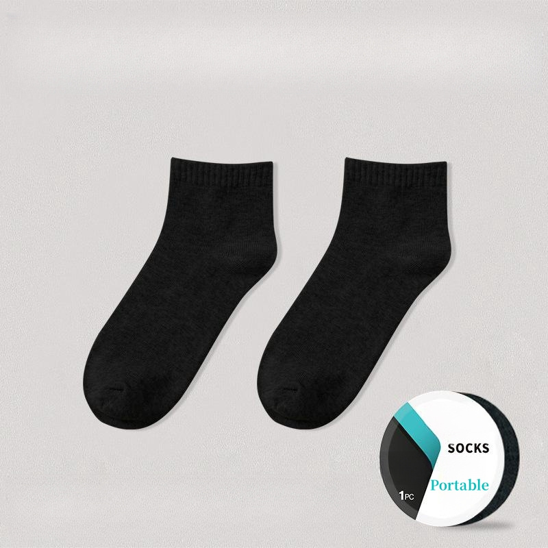 Hot Sale Customized Cheap Travel Disposable Lightweight Comfort Breathable Soft Solid Color Low Top Sports Socks