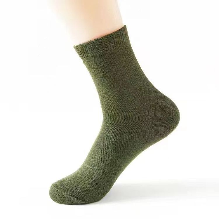 wholesale men cotton sport low cut short jungle army green boot socks