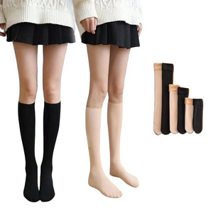 Wholesale High Elastic Compression Thick Velvet Stockings Sheer Thermal Winter Warm Tube Snow Fleece Socks for Women