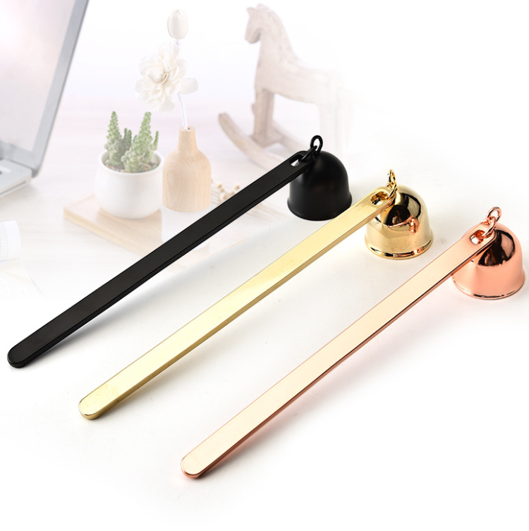 cheap wholesale gold black stainless steel wick snuffer candle snuffer