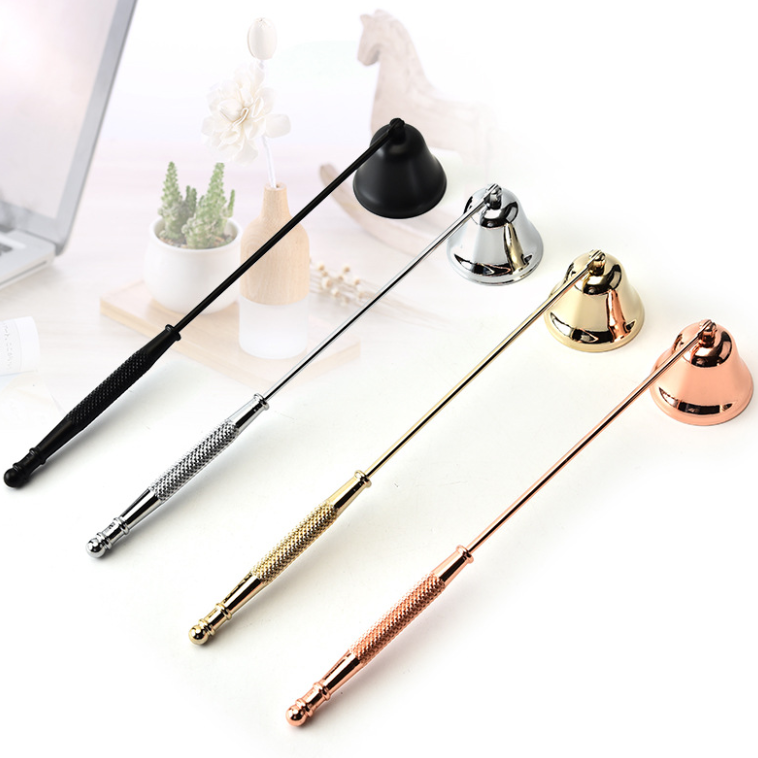 cheap wholesale gold black stainless steel wick snuffer candle snuffer