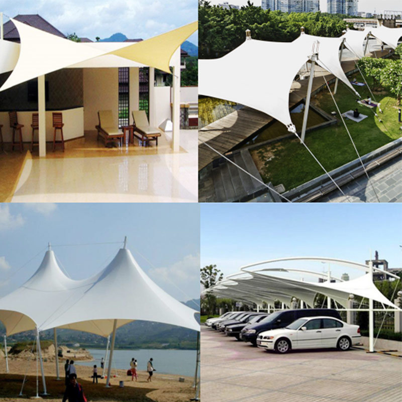 Outdoor Waterproof Rain Shade Tensile Membrane Structure Material for Canopy Tent Shelter Fabric