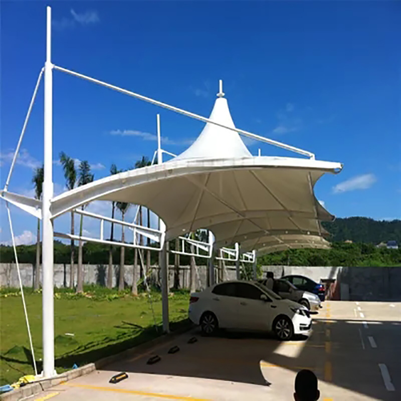 Waterproof Car Parking Roof Sun Shade Shelter Fabric, Garage Canopy Carport PVC Tarps,Parking Canopy Tensile Membrane Fabric