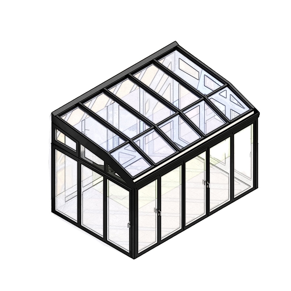 latest design insulated glass portable free standing sunroom