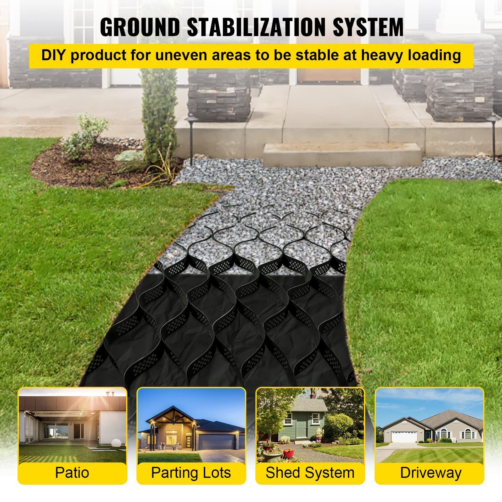 Gravel Stabilizer Hdpe Geocell 50Mm Geo Cell Manufacturer Price Geocell Ground Grid For Farmland Walkway Driveway