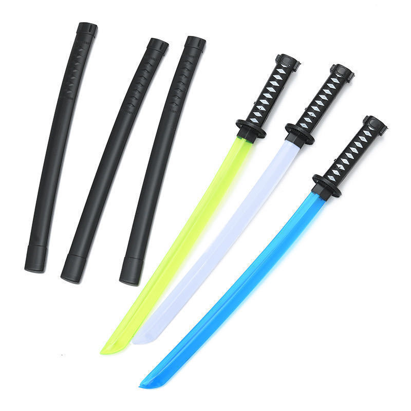 Wholesale luminous toy sword with music with scabbard large 67CM samurai sword