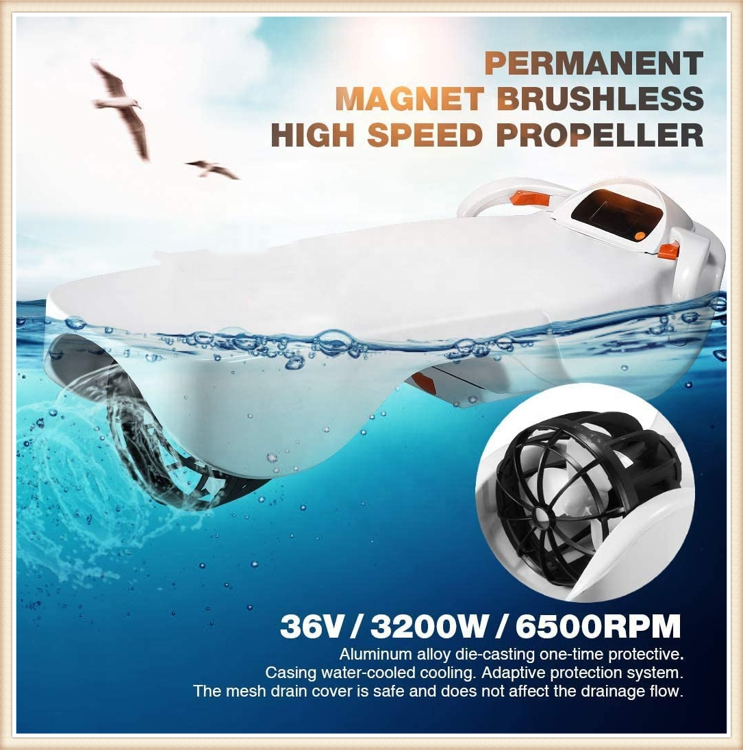 Electric Surfboard, Sea Surfing Smart Paddle Water Powered Floating Board for Adult Swimming Helper, Surfing, Lifesaving