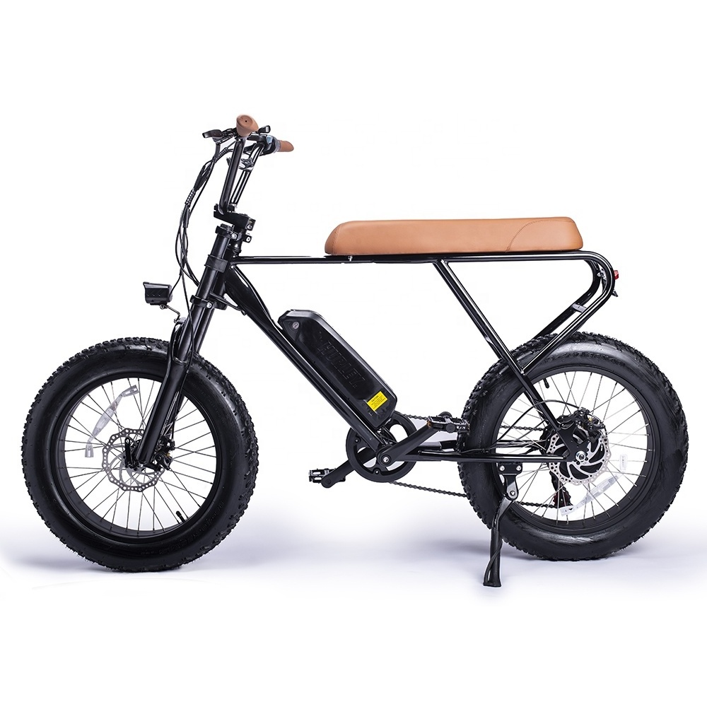 UK USA Warehouse fat e-bike 20 inches Retro electric fat tire off-road bike Electric mountain bike moped-style frames