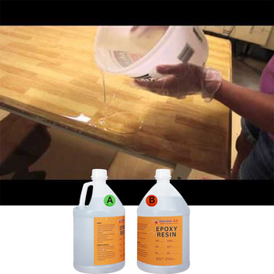 Liquid Pure Heat Resistant Crystal Clear Epoxy Resin Glue 1 Gallon For Wood Liquid/Counter Top