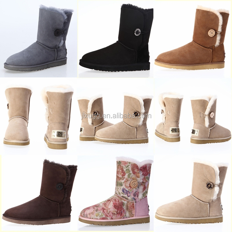 Wholesale Printed Double Face Sheepskin High Discount Manufacturer And Classical Winter Women Snow Boots